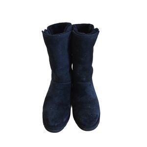 UGG Amie Black Suede Shearling Boots Size 7.5